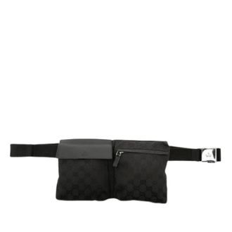 Gucci Pre-owned Canvas Belt Bag - Dames - Pre-owned - Zwart - Maat: ONE Size Zijde