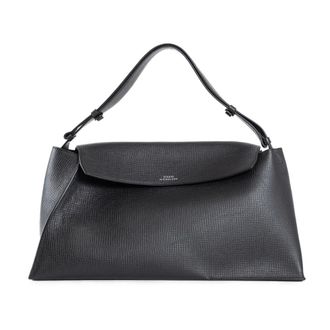 STUDIO NICHOLSON Handbags, female, Black, ONE SIZE, Folded Shoulder Bag in Black Calfskin