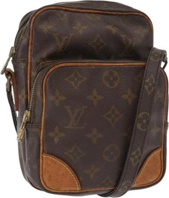 Louis Vuitton Pre-owned Cross Body Bags, female, Brown, Size: ONE SIZE Pre-owned Vintage Canvas Cross Body Bag
