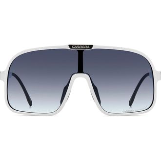 Carrera C Sport 99mm Gradient Shield Sunglasses in White/Dk Blue Sf at Nordstrom