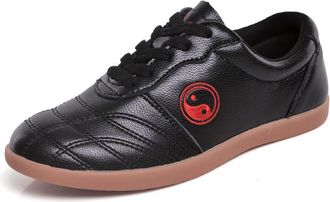 Generic Taekwondo Shoes, Martial Arts Sports Boxing Karate Taichi Lightweight for Kids Women Men Adult(Black,5.5 UK)