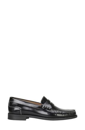 HUGO BOSS: Black Leather Slip-On Shoes now up to −61
