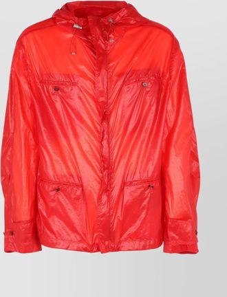 Ferragamo hooded jacket with adjustable drawstring hem