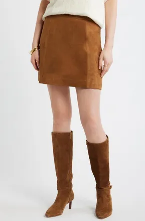 Treasure & Bond Suede Skirt in Tan at Nordstrom, Size Xx-Large