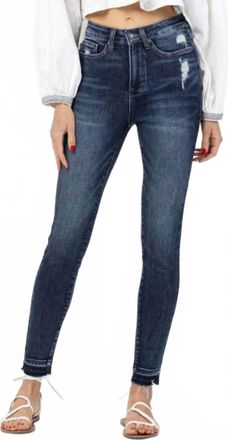 Judy Blue Auburn High Rise Tummy Control Skinny Jeans - Plus Size In Dark Wash