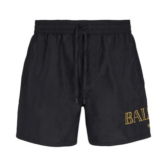 Balmain Blue Swimwear Ss25 Vintage Logo