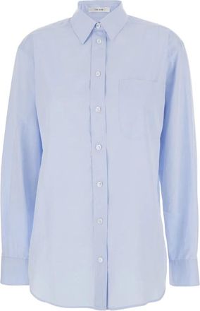 The Row Dames, Blouses & Shirts, Blauw, Maat: 2XS Katoen