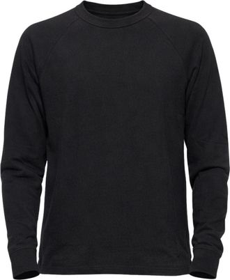 James Perse Black Cotton Long Sleeve Crew Pique T-Shirt