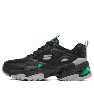 Skechers Stamina V2 Black Charcoal Green 237209-BKCC