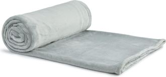 TJ Hughes Snug Flannel Fleece Blanket Super Soft Throw in Silver - TJ Hughes