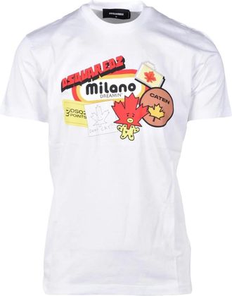 Dsquared2 T-Shirt - Heren - T-shirts - Wit - XS - Katoen - Tops