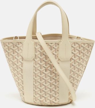 Goyard Light Beige Goyardine Coated Canvas Belharra Pm Tote
