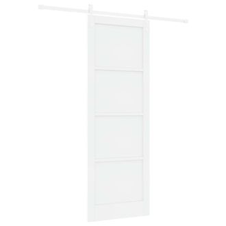 vidaXL Puerta Corredera Blanco 83 X 232 Cm Madera De Pino Maciza Vidaxl