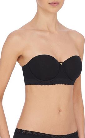 Natori Truly Smooth Longline Strapless Bra in Black at Nordstrom, Size 38Ddd