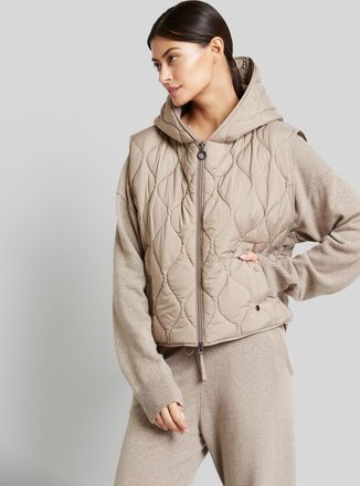 Bugatti Damen Gewatteerd vest met een recht en cropped silhouet