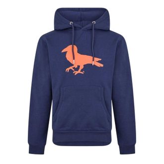 Modern Amusement Unisex-hoodie voor volwassenen met sentimentele Robin-print (Marine)