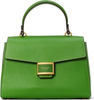 Kate Spade New York medium katy textured leather top handle bag in Ks Green at Nordstrom Rack