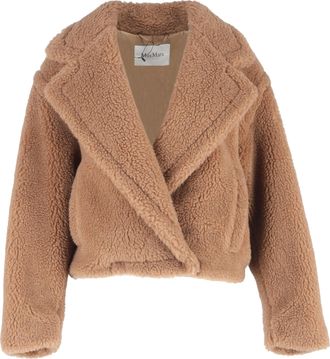 Max Mara Gardone Fur Jacket in Brown Camel Hair
