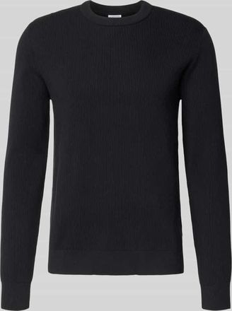 Lindbergh Lindbergh Relaxed Fit Strickpullover mit Rundhalsausschnitt in Black, Gr&ouml;&szlig;e XXL