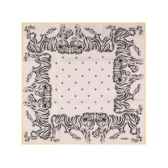 Fendi Foulard 55x 55 Doppia Stampa - Accessories - Mujer - Amarillo - ONE SIZE