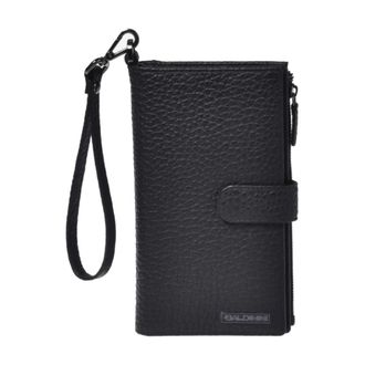 Baldinini Tumbled Leather Zipped Wallet - male - Baldinini - Wallets & Cardholders - Black - ONE SIZE - Accessories