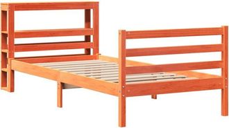 vidaXL Vidaxl - Estructura De Cama Sin Colch&oacute;n Madera Maciza Marr&oacute;n 90x190 Cm