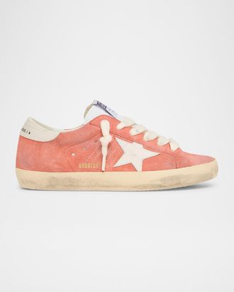 Golden Goose Super-Star Mixed Suede Low-Top Sneakers