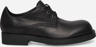 Maison Margiela Leather Biker Lace-Up Shoes Black