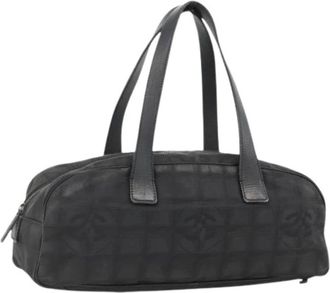 Chanel Pre-owned Handbags, female, Black, Size: ONE SIZE Pre-owned Vintage Nylon Hand Bag