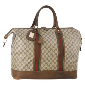 Gucci Pre-owned Weekend Bags, female, Beige, Size: ONE SIZE Pre-owned Boston Bag