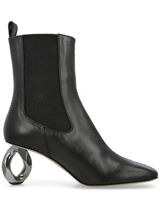 J.W.Anderson Chain-heel leather chelsea boots - Black