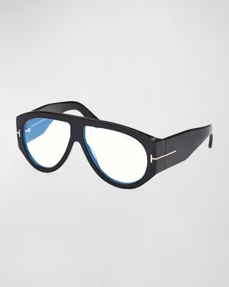 Tom Ford Blue Blocking Acetate Aviator Glasses