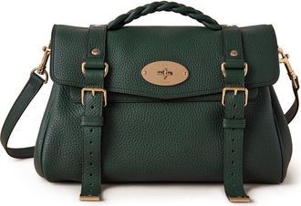 Mulberry Alexa Leather Satchel in Mulberry Green at Nordstrom
