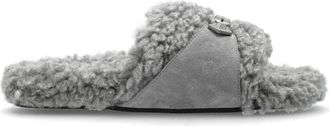 Balenciaga Furry Slide - Dames - Sandalen - Grijs - 40 EU - Leer - Schoenen