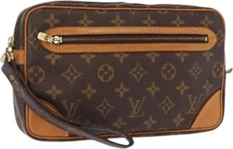 Louis Vuitton Pre-owned Clutches, female, Brown, Size: ONE SIZE Pre-owned Vintage Canvas Clutch