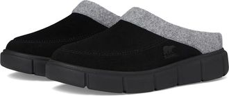 Sorel SOREL Explorer III Mule Womens Slippers Black/Black : 5 B - Medium, Suede