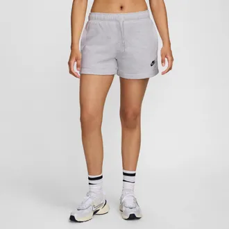 Nike Womens Nike Sportswear Club Fleece Mid-Rise Shorts in Blue | DQ5802-480