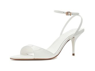 Schutz Elodie Buckle Womens Sandals White : 10.5 M, Leather