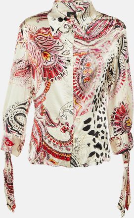 Just Cavalli Multicolor Printed Silk Top