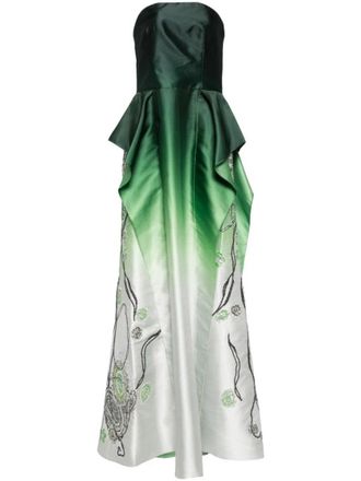 Saiid Kobeisy Mikado, Strapless Dress With Beading On The Sides