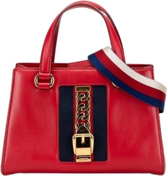 Gucci Pre-owned Handbags, female, Red, Size: ONE SIZE Pre-owned Leather Handbag