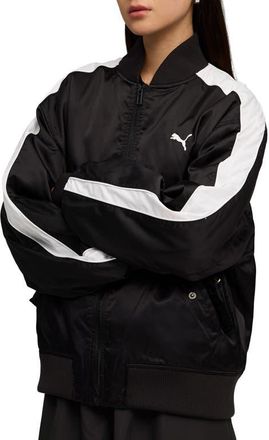 Puma T7 Bomber Jacket in Puma Black at Nordstrom, Size Xx-Large