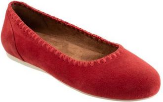 Softwalk Sonoma Flat in Red Suede at Nordstrom, Size 10.5