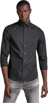 G-Star Dressed Super Slim Shirt - Heren - Casual Overhemden - Zwart - S - Katoen - Overhemden