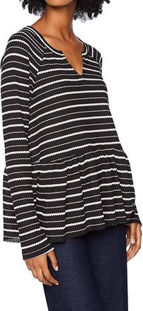 William Rast Womens Harmony Graphic Top In Black
