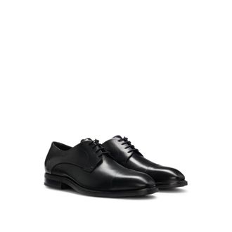 BOSS Leather Derby shoes with cap toe