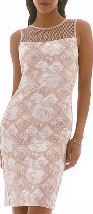 Joseph Ribkoff Floral Sheath Dress In Champagne