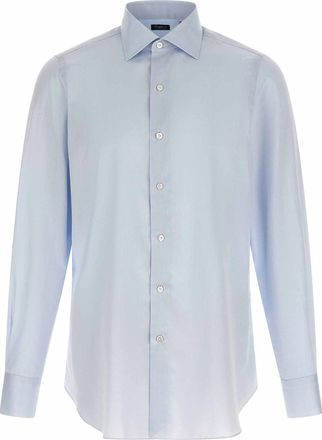 Finamore Light Blue Napoli Luigi Cotton Shirt