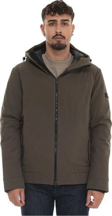 Peuterey Logesrt 01 Hooded Harrington Jacket - Heren - Winterjassen - Groen - XL - Leer - Jassen