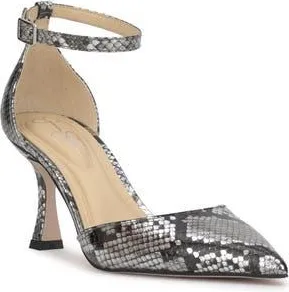 Jessica Simpson Foxena Ankle Strap Pointed Toe Pump in Chrome at Nordstrom Rack, Size 6.5